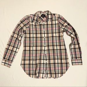J. CREW PLAID WOMENS BUTTON DOWN SIZE4
